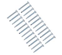 Smandy 50 Pcs M4 2 Vis Autoperceuses à Tête Plate, Vis Autotaraudeuses avec Queues de Perçage Pointues, pour la Fixation de Carreaux en Acier coloré dans une Structure en Acier ou (M4.2 * 38 (50