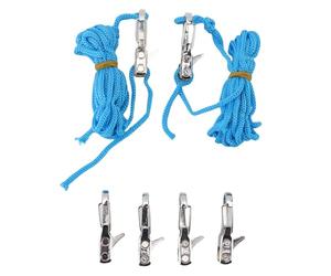 Smandy Ajusteur de Corde, Laiton de qualité Marine et Acier Inoxydable, Tendeur de Cordon Rapide pour Le Camping et la Navigation de Plaisance avec 2 Cordes, Conception Compacte pour Une Utilisation