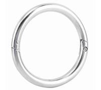 Smandy Anneau de Nez de Taureau en Acier Inoxydable de qualité Supérieure, Verrouillage Automatique, Antirouille, Anneau de Nez de Bétail pour Taureaux avec Lisse sans (Grande)