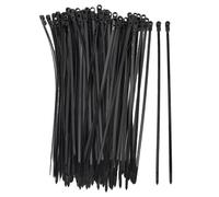 Smandy Attache de Câble avec Trou de Vis, Ensemble d'attaches de Câble en Plastique Noir 4,8 Mm X 300 Mm, 100 Jeux avec Vis de Montage pour la Gestion des Câbles, le Stockage à Domicile, les