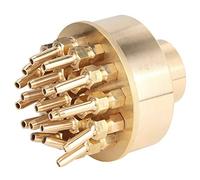 Smandy B0bz93ytvs Buse de Fontaine d'étang en Laiton, Arroseur de Jardin Réglable, Conception à 3 Niveaux avec Connexions de 1,5 Pouces pour Piscines et Aménagement Paysager