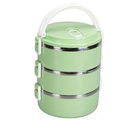 Smandy Boîte à Isotherme en Acier Inoxydable avec Couvercle Autocuiseur et Poignée Ergonomique, Idéale pour L'école, le Bureau, la Maison et les Activités de Plein air. Elle Est (3 niveaux)