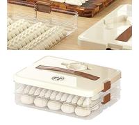 Smandy Boîte de Rangement de Boulettes Conteneur de Boulettes Gardien de Récipient Alimentaire Hermétique en Plastique Transparent de Grande capacité avec Poignée de (2 niveaux)