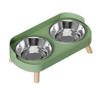 Smandy Bol de Nourriture et d'eau surélevé pour Animaux de Compagnie, Garde Le Sol Bien rangé, Anti-éclaboussures, Facile à Nettoyer, Ensemble de Gamelles Surélevées pour Chien avec