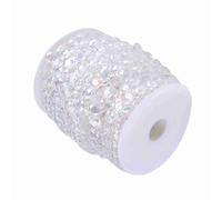 Smandy Brins de Perles de Cristal Acrylique 30m, Rideau de Perles Transparent avec Bords Réfléchissants étincelants pour Décoration de Fête de Mariage, Artisanat de Bricolage (Couleur AB)