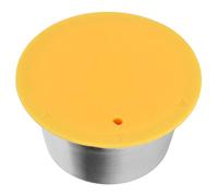 Smandy Capsule de café Réutilisable, Tasse Filtrante Rechargeable en Acier Inoxydable avec Couvercle en Poudre Pressée pour les Fabricants Domestiques, Facile à Nettoyer et Idéale pour les Amateurs