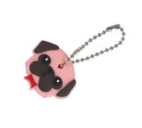 Smandy Capuchons de Clés de Chien, Porte-Clés Organisateur de en Forme de Chien avec Nœud Papillon Rouge pour Les Amis, Capuchons de de de Famille, Matériau en PVC, Couverture de de Dessin