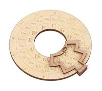 Smandy Cercle en Bois de Cinquième Roue, Roue D'Accords Musicaux pour Musiciens avec Construction Robuste en Bois de Pin, Outil de Théorie des Accords Facile à Utiliser