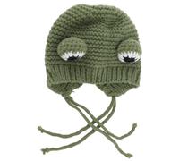 Smandy Chapeau tricoté pour Chien, Polyester Doux, Design Adorable pour Animaux de Compagnie, Ajustement Réglable pour Chats et Petits Chiens par Temps Froid (Green)