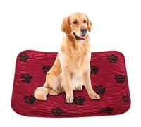 Smandy Chien Chat Tapis Tapis D'éducation Réutilisable Tapis d'entraînement pour Chien Tapis d'alimentation Lavable Matelas de Mise Bas Mat D'Urine Imperméable Réutilisable (Rouge 40×60cm)