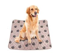 Smandy Chien Chat Tapis Tapis D'éducation Réutilisable Tapis d'entraînement pour Chien Tapis d'alimentation Lavable Matelas de Mise Bas Mat D'Urine Imperméable Réutilisable (Marron 80×90cm)