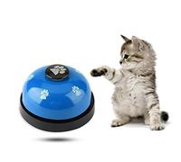 Smandy Chien Porte Cloche et Presse Cloche Formation Presse Cloche Fer Robuste Robuste Animal de Compagnie Bureau de Cloche Cloche sonner Cloche pour la Formation de Toilette de Chien (Bleu)