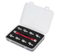 Smandy Clé à Rayons de Moto CNC, Outil en Fer en Aluminium, 10 Embouts Interchangeables 5,0 Mm-6,8 Mm, Idéal pour les Vélos Tout-terrain et Hors Route (C(rouge))