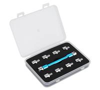 Smandy Clé à Rayons de Moto CNC, Outil en Fer en Aluminium, 10 Embouts Interchangeables 5,0 Mm-6,8 Mm, Idéal pour les Vélos Tout-terrain et Hors Route (Un (bleu))