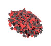 Smandy Confettis de Fête 60 G, Décoration en PVC pour Anniversaire et Mariage, Formes Mixtes Noir et Rouge, Parfait pour les Fêtes Nocturnes (Style mixte coeur pêche et prune)