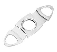 Smandy Coupe-cigare en Acier Inoxydable avec Ciseaux à Double Lame pour une Coupe Précise des Cigares, Accessoires pour Fumer, Argent 38x92mm
