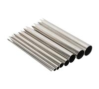 Smandy Coupe-trou D'argile dentelé en Acier Inoxydable, 8 Pièces, Outil Multifonctionnel de Cercle de Poterie pour Poinçonner, Grattage et Marquage