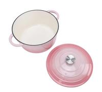 Smandy Couvercle de Batterie de Cuisine, Plaques de Cuisson Antiadhésives, Casserole de Service pour Rôtir, Cuire, Sauter, Cuisson Lente, Marmite de Four en Fonte avec Marmite Hollandaise avec (26CM)