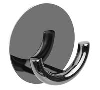 Smandy Crochet Mural Adhésif en Alliage de Zinc, Idéal pour Ranger Vêtements, Manteaux et Parapluies dans la Salle de Bain ou la cuisine. Installation Vis et perçage. (BLACK)