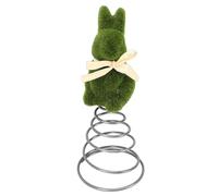 Smandy Décoration de Sommet d'arbre de Lapin de Pâques, Ornement de Lapin floqué Mignon pour la Décoration de Fournitures de Fête à Domicile (Green)