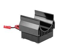 Smandy Dissipateur Thermique de Moteur RC, Ventilateur de Refroidissement en Alliage D'aluminium pour Moteur brossé 540 550 3650 3660 3674, Moteur sans Balais, avec Grand Ventilateur (BLACK)