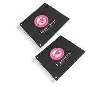 Smandy Drapeau d'entraînement en Chevaux, Tissu Polyester, Drapeau de Formation équestre Professionnel pour l'équitation en Plein Air et la Course, 2pcs (BLACK)