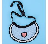 Smandy Écharpe Réglable en Laine pour Animaux de Compagnie, Serviette de Cou pour Chien et Chat Faite à la Main avec Boucle, Motif Cœur pour Petits Animaux de 5.5 à 15.7 Pouces (S)