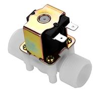 Smandy Électrovanne électrique DC 12 V, Interrupteur D'entrée D'eau Normalement fermé avec Laiton et Matière Plastique, pour Nettoyage Automatique, Chauffe-eau Solaire, Irrigation par