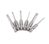 Smandy Embouts Fendus de 50mm, Pointe Magnétique en Acier allié S2 avec Tige Hexagonale, pour Tournevis électriques à Main, Perceuses, 6 Pièces