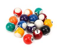 Smandy Ensemble de Boules de Billard en Résine de 16 Pièces de 2,5 Cm, Mini Boules de Billard équilibrées avec des Chiffres, Adaptées aux Enfants et aux Adultes, Jeu de Table d'intérieur 16 Pièces