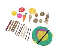 Smandy Ensemble de Jouets pour Petits Animaux de Compagnie, Cachette Tunnel Tout Compris pour Cochons d'Inde, Hamsters, Lapins, Furets, Petit Tunnel à Mâcher pour Animaux de Compagnie