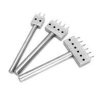 Smandy Ensemble de Poinçons pour Trous en Cuir, Outil de Poinçonnage D'espacement, Kit de Poinçonnage pour L'artisanat du Cuir avec Poinçon en Acier, Tailles 4mm 5mm 6mm 8mm 3 Pièces (Espacement 8mm