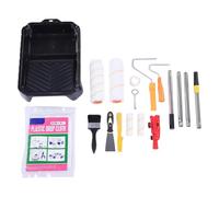 Smandy Ensemble D'outils de Peinture Complet, Tige D'extension Réglable avec Cadre à Rouleau et Plateau de Peinture pour le Plafond Mural Finition