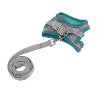 Smandy Ensemble Harnais et Laisse pour Chat, Harnais de Gilet Souple Réglable avec Bandes Réfléchissantes pour Petits Chiens et Chats (L)