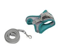 Smandy Ensemble Harnais et Laisse pour Chat, Harnais de Gilet Souple Réglable avec Bandes Réfléchissantes pour Petits Chiens et Chats (M)