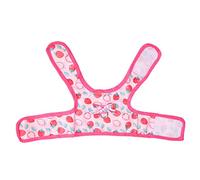 Smandy Ensemble Harnais et Laisse pour Lapin, Polyester Confortable, Motif Fraise de Dessin animé Mignon, pour Les Fêtes d'animaux et Les Séances Photo (M)