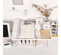 Smandy Étagère Empilable Autoportante Pliable Blanche pour Plantes et Livres, Solution de Stockage en Métal PP de qualité Supérieure pour Dortoir ou Usage Domestique (Blanc Grand)