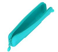 Smandy Étui à Crayon de Sac de Stylo en Silicone Fuite, Porte-Brosse à Dents pour Voyager avec Un Anneau de Traction Rond (Vert (Petit))