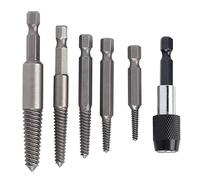 Smandy Extracteur de Vis à Tige Hexagonale 6 Pièces, Ensemble de Dissolvant de Vis endommagé de Haute dureté avec Dents Fines pour Boulons en Acier Inoxydable