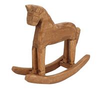 Smandy Fabriqué à la Main Pin Cheval à Bascule Decor avec Cheval de Troie Ornements Jouet en Bois pour Table de Chevet
