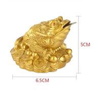 Smandy Feng Shui Money Statue, Gold Resin Wealth Charm avec Les Yeux Rouges et Le Symbole de Grande Dipper pour la Maison et Le Décor de Bureau (S 6 * 6 * 5 mm)