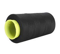 Smandy Fil à Coudre en Polyester 3 000 Mètres, Cordon de Couture à la Main Robuste, Accessoire de Couture, Kit de Essentiel avec Faible Casse, Bonne Lubrification pour la (BLACK)