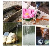 Smandy Fontaine Solaire, Pompe à Eau Submersible avec 5 Têtes d'arrosage pour Bain d'oiseaux, Kit de Panneaux Solaires 1.4W pour Décoration de Jardin