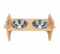 Smandy Gamelle Surélevée en Métal pour Chat, Bols Surélevés pour Nourriture et Eau pour Chien, Support Antidérapant pour Plusieurs Chatons, Animaux de Compagnie, Chiot, Salon, Cuisine, Maison,