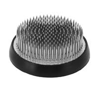Smandy Grenouille de Fleur en Acier Inoxydable, Porte-épingle Florale avec Coussinet Antidérapant en Caoutchouc, Support de Tige d'aiguille pour Bol de Vase à Large Ouverture, Nettoyage Facile pour