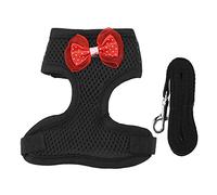 Smandy Harnais de Poulet, Gilet Réglable pour Animaux de Compagnie, Maille Respirante avec Laisse pour Poule et Canard, Marche en Plein Air (Black)