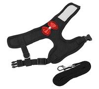 Smandy Harnais de Poulet, Gilet Réglable pour Animaux de Compagnie, Maille Respirante avec Laisse pour Poule et Canard, Marche en Plein Air (Black)