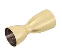 Smandy Jigger à Cocktail Double Face Jigger de Barman à Double Tête Tasse à Mesurer 2 Côtés de Barre en Acier Inoxydable avec Large Ouverture pour à Cocktails Barman Mélangeant (Plaqué or)