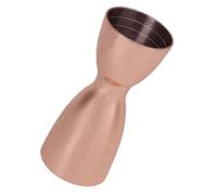 Smandy Jigger à Cocktail Double Face Jigger de Barman à Double Tête Tasse à Mesurer 2 Côtés de Barre en Acier Inoxydable avec Large Ouverture pour à Cocktails Barman Mélangeant (Cuivre Plaqué)