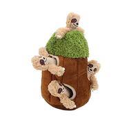 Smandy Jouet Interactif pour Chien, Cache-Cache, avec 4 Jouets en Peluche Paresseux Grinçants, Jeu de Puzzle pour L'entraînement Cérébral